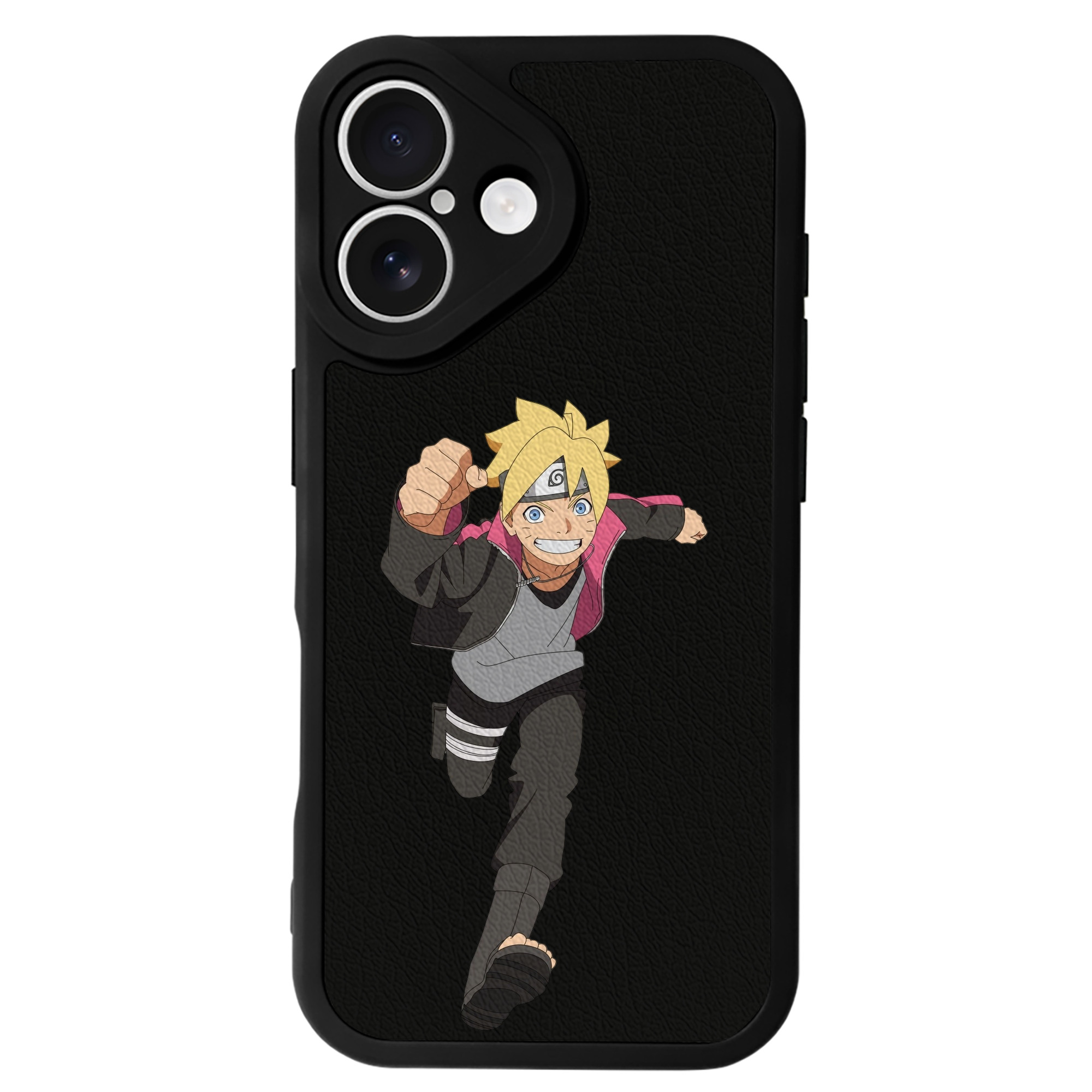 （画像用） NARUTO -ナルト- うずまき ボルト Uzumaki Boruto 【iPhone 16シリーズ対応】シリコンスマホケース（レザー調） 材質：シリコン